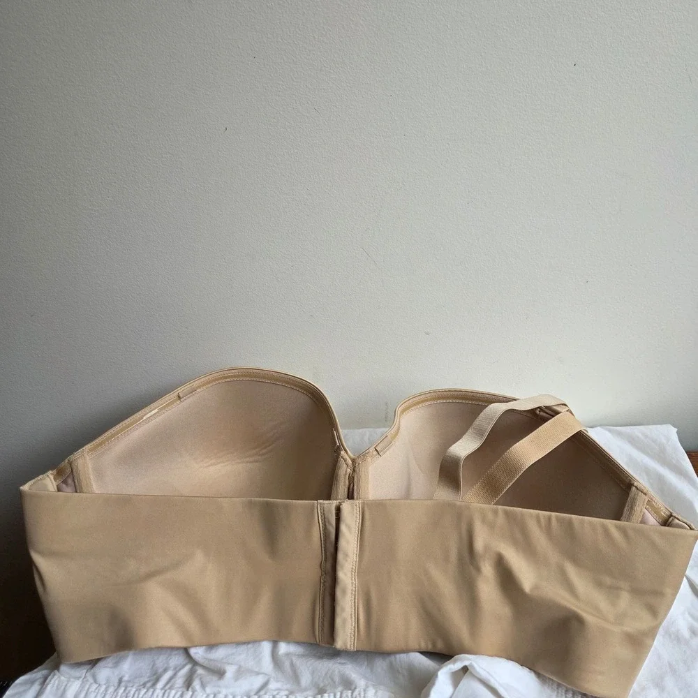 Cacique‎ Multi-Way Strapless Bra Tan Nude Underwire Full Coverage 44DD